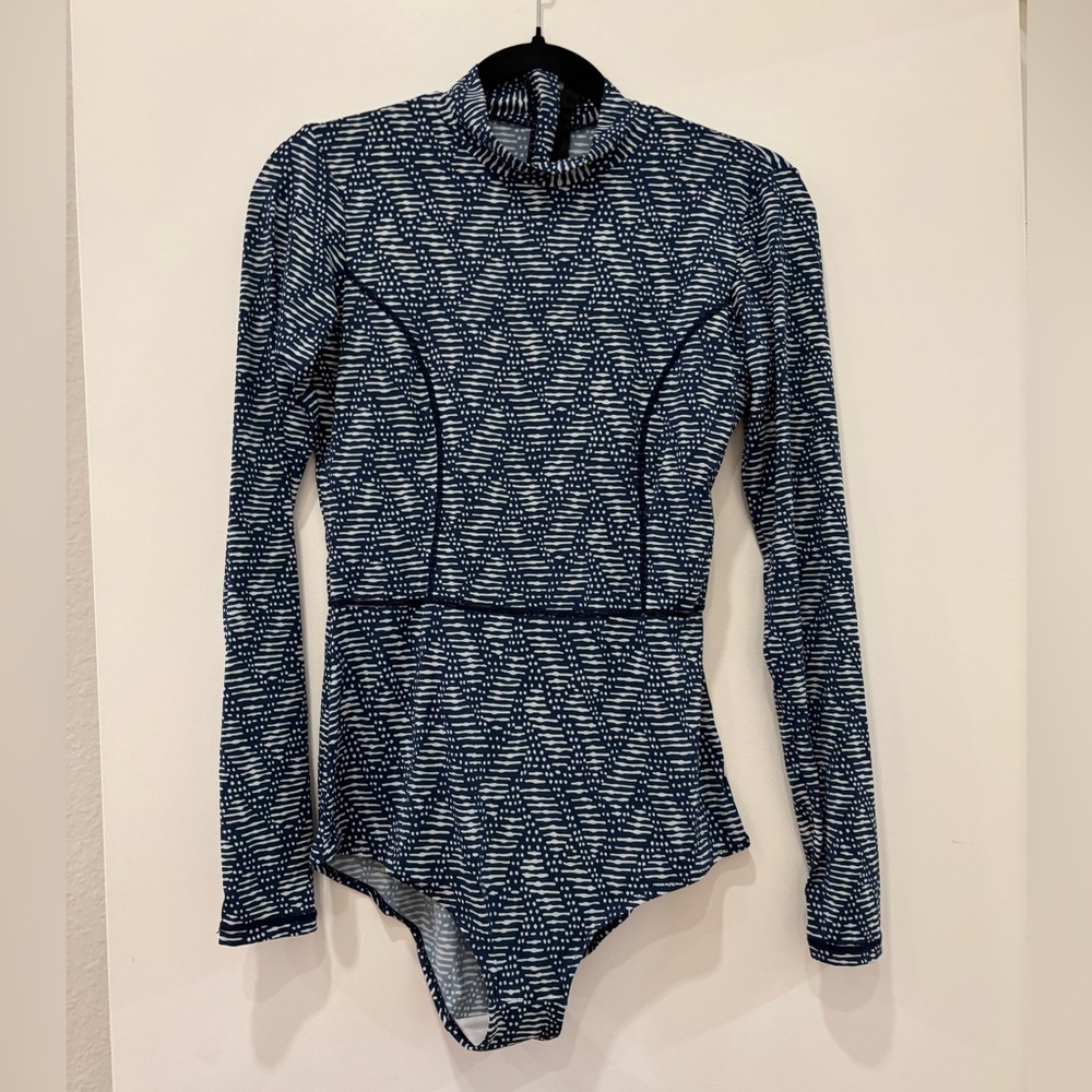 Axesea women’s full piece paddle suit  rash guard bathing suit sz 12